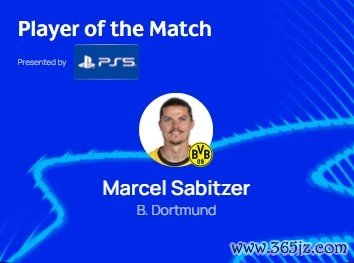 1助功  3关键传送球  ，萨比策当选多特4-1毕尔巴鄂竞赛